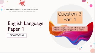 How to approach question 3 ext response to reading CIE IGCSE 05000990 Language Paper 1 Pt 1 [upl. by Aerdnas]