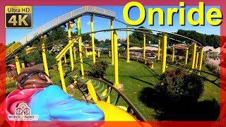 Potts Park 2021  Potts Blitz Achterbahn Onride Zierer Force Two Coaster POV 1st row 1 Reihe 4K [upl. by Assilak]