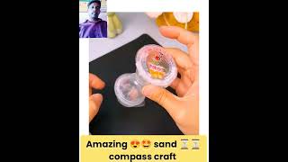 Amazing 🤩😍 sand ⏳ compass craft shorts youtubeshorts amazingcraft viralvideo trending [upl. by Derk]