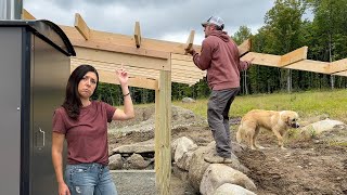 OverComing Hurdles Building the ROOF System for our OFF GRID FireWood Storage [upl. by Ataynik]