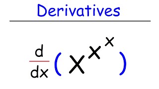 Derivative of xxx  Logarithmic Differentiation of Exponential Functions [upl. by Secnarf]