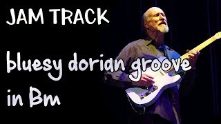 Bluesy Dorian Groove Guitar Backing Track Jam in Bm [upl. by Saxen]