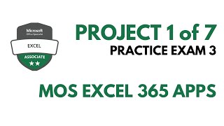 MOS Excel 365 Apps  Practice Exam 3 Project 1 of 7 Filipino [upl. by Immaj230]