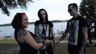 Motionless In White RockVille 2014 Interview by Evie Star [upl. by Xxam]