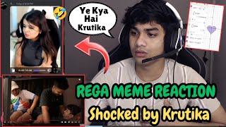 Rega Shocked By Krutika s Meme🤣  Rega Meme Reaction 🤣 regaltos funny rega [upl. by Herries140]