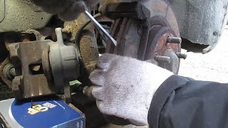 Replacing a seized guide pin in a Brake Caliper [upl. by Eihtak]