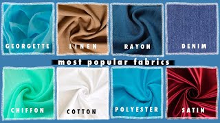 Fabric Types  Material for Sewing  Learning About Fabrics  Most Popular Fabric and Uses [upl. by Hubie]