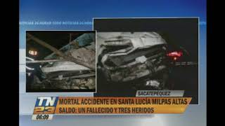 Aparatoso accidente en Santa Lucía Milpas Altas [upl. by Llerrod]