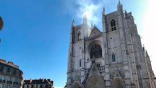 Brandstiftung Großfeuer in Kathedrale von Nantes [upl. by Sane538]