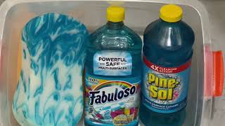 ASMR BLUE OVERLOAD  BLUE PINE SOL AND FABULOSO SPONGE SQUEEZING [upl. by Sherlock]