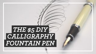 The 5 DIY Calligraphy Fountain Pen  Flex pen tutorial [upl. by Mallory]