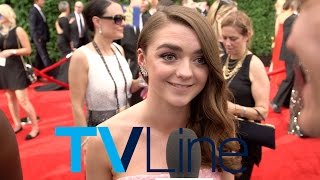 Maisie Williams quotGame Of Thronesquot interview at Emmys 2015  TVLine [upl. by Vasquez]