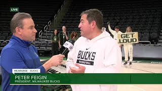 Peter Feigin talks about Bucks home opener [upl. by Anama250]