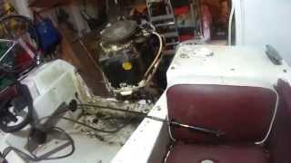 Johnson outboard 90 hp  steering cable install [upl. by Ahsrop]