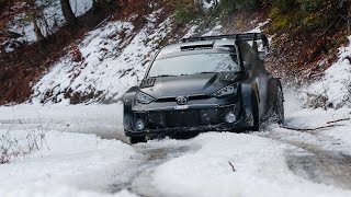 Test Rallye MonteCarlo 2024  Sébastien Ogier  Vincent Landais  Toyota Yaris Rally1 Hybrid HD [upl. by Josselyn561]