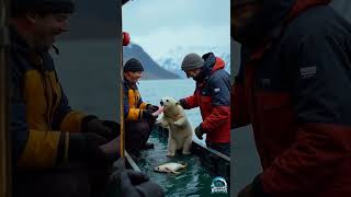 🐻‍❄️ Tiny Polar Bears lost it’s mother  😍 polarbearrescue wildlifeconservation arcticanimals [upl. by Cheng]