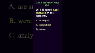 Active vs Passive Voice Quiz Part9 ActiveVoiceQuiz PassiveVoiceQuiz [upl. by Ellennoj923]