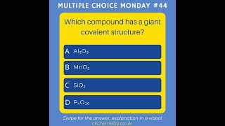 Chemistry A Level multiple choice bonding and structure [upl. by Cir]