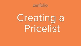 How to create your own price list and sell your photos online  Zenfolio Classic [upl. by Jet]