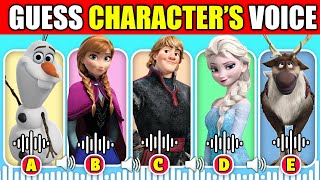 🔊 Guess The Voice Quiz  Frozen Animation Movie  Elsa Hans Olaf Kristoff Hans Queen Iduna [upl. by Akieluz]