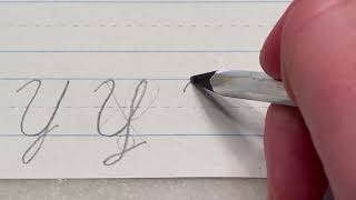 Capital quotYquot in cursive [upl. by Airretal]