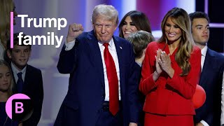 Donald Trump Joined by Melania Family Members on Stage at RNC [upl. by Jerrol672]