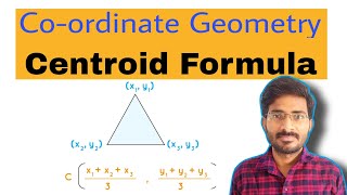 Centroid of a Triangle  Centroid Formula  Coordinate Geometry  Section Formula Class 10 ICSE [upl. by Ynned]