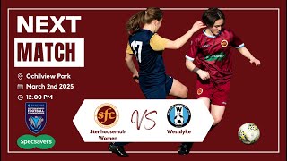 Stenhousemuir Women v Westdyke  SWF Championship [upl. by Tedric750]