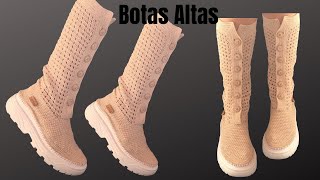 😃Botas tejidas a crochet 👢  Paso a paso ➡️muchos tips [upl. by Heise160]