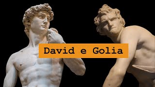 Davide e Golia  storia di David e Golia  Bibbia  Michelangelo  Bernini  Caravaggio [upl. by Otsuaf]