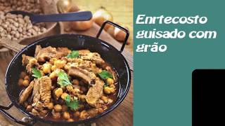 ENTRECOSTO GUISADO COM GRÃO  RECEITAS [upl. by Holly-Anne]