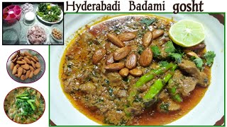 BADAMI GOSHT METHI FLAVOUR KE SAATHYDERABADI ALMOND MUTTON CURRY BY AUTHENTIC COOKING [upl. by Brick668]