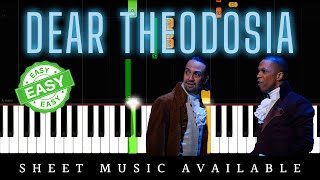 Hamilton  Dear Theodosia Medium Piano Tutorial  Lyrics [upl. by Oirramed]