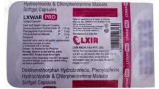 LXWAR PRO Capsule Dextromethorphan Hydrobromide Phenylephrine Hydrochloride Chlorpheniramin Capsules [upl. by Four]