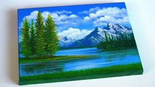 Acrylic Landscape Painting  Easy for Beginners [upl. by Oslec506]