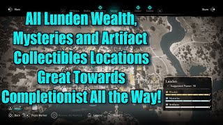 Assassins Creed Valhalla All Lunden Wealth Mysteries and Artifact Collectibles Locations guide [upl. by Che]