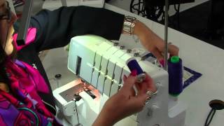 Pfaff Coverlock 30  Part 3 Converting to Coverstitch sewing a sleeve hem [upl. by Yelnik805]