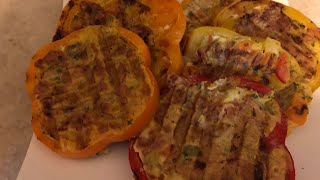 فلفل بحشوة و طريقة مختلفة سهلة و سريعة Recette poivrons farcis simple [upl. by Wicks35]