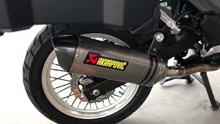 Versys X 300 with Akrapovic muffler endcan sound test DB Killer on [upl. by Kowalski]