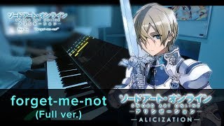 FULL forgetmenot feat RESISTER  SAO Alicization ED2  Piano Cover [upl. by Rebhun]