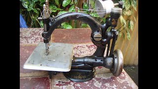 Old Vintage Antique Sewing Machine Similar Wilcox Willcox Gibbs For Restoration [upl. by Hsilgne]