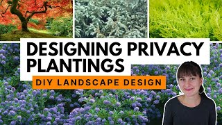 How to select privacy plants to design a natural screen 🪴 Private backyard landscape design [upl. by Ayar]