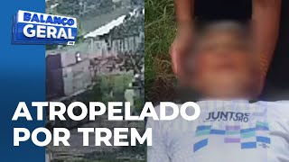 Idoso é atropelado por um trem em Paranaguá [upl. by Bensen]