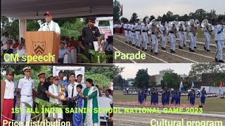 Full Closing ceremony 1st all India Sainik School national game 2023 Kunjpura HR [upl. by Ellimac]