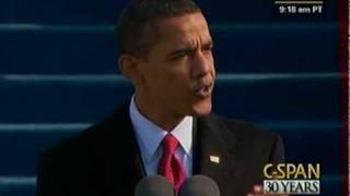 CSPAN President Barack Obama 2009 Inauguration and Address [upl. by Enaid]