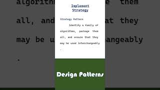 implement strategy  design patterns [upl. by Neelrad]