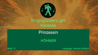 HÖHNER  Prinzessin  Karaoke  SingingGreenLight [upl. by Ielirol75]