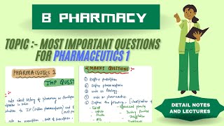 Pharmaceutics 1 Most Important Questions ❓ 📚 For 1st Semester  B PHARMACY 2024✅ free pdf download [upl. by Landy]