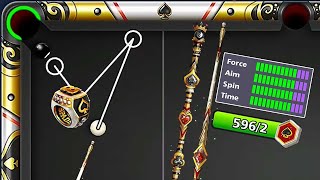 8 ball pool 596 Upgrade Pieces Aces of Pool Cue Level Max 🙀 Ring Spades [upl. by Brewer399]