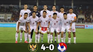 INDONESIA vs VIETNAM 40 agg QUALIFICATION WORLD CUP 2026 ROUND 2 [upl. by Hoeve]